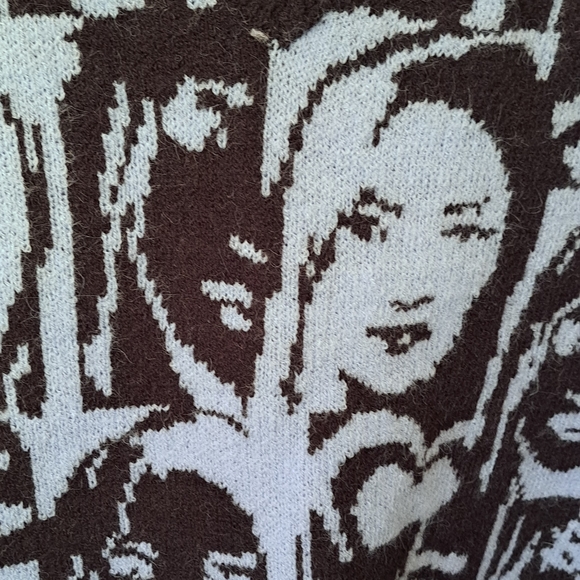 NWOT- Shein Color block, graphic print, sweater, Size 2X. - Picture 5 of 14